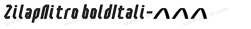 ZilapNitro boldItali字体转换